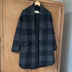John + Jenn Charcoal Plaid Duster